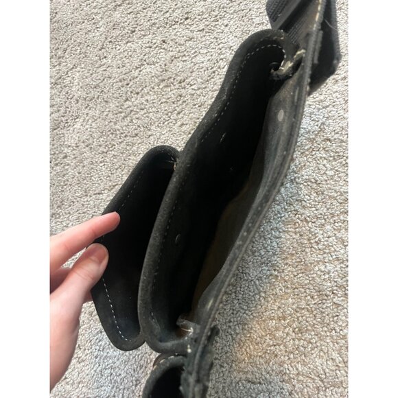 Vtg CLC Custom LeatherCraft Black Tool Belt Pouches Hammer Holder No 38427X USA - Picture 10 of 10